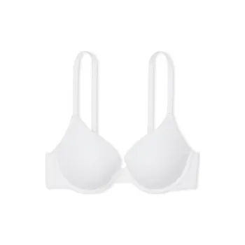 Victoria's Secret Push-Up Perfect Shape Ribbed Cotton Bra/VS White Bra Women's White