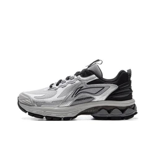 LiNing Fuyao 2.0 Trail Anti Slip Wear Resistant Low Top Casual Running Shoes Women's Gray Silver