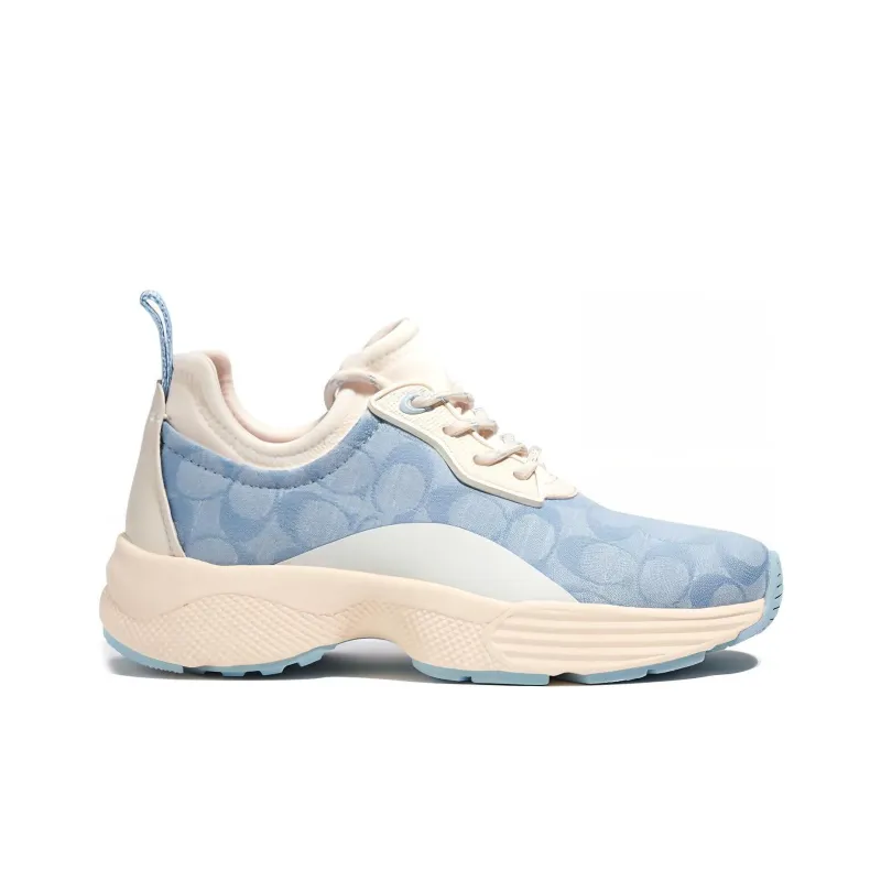COACH Casual Shoes Women's Low-Top Chambray Blue - POIZON