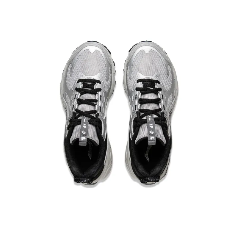 LiNing Fuyao 2.0 Trail Anti-Slip Wear-Resistant Low-Top Casual Running Shoes Women's Gray Silver-3