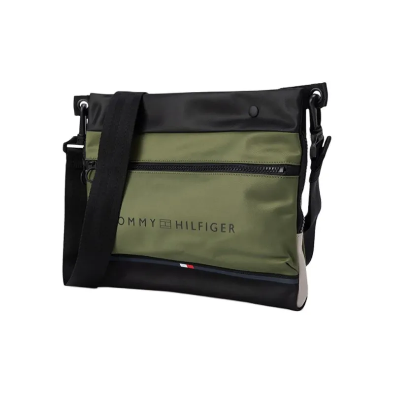 Tommy Hilfiger Polyester Messenger Bag Crossbody Bags Shoulder Bags Small Size Men's Army Green-1