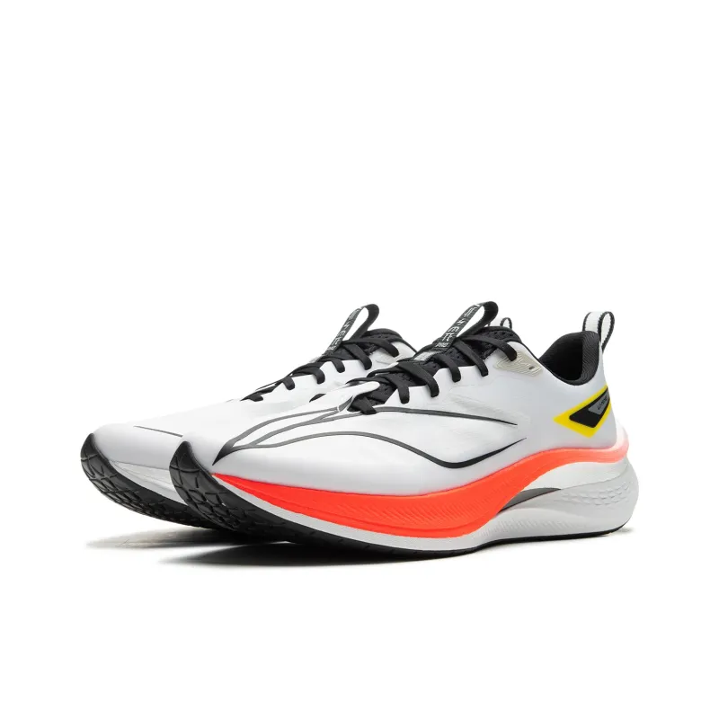 LiNing Red Hare 7 Pro Cushioning Slip Resistant Low Top Running Shoes Unisex White Orange-2