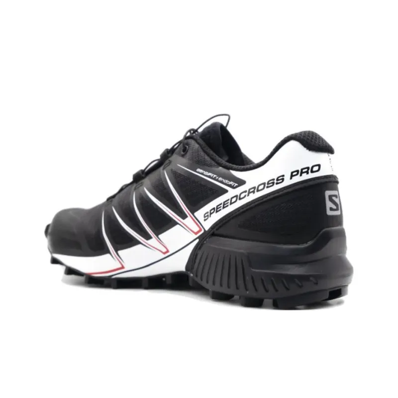 SALOMON SPEEDCROSS PRO Abrasion Resistant Low Top Trail Running Shoes Men Black White-1