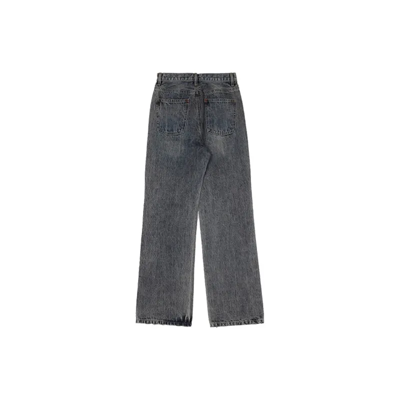 FAIRFAFO Jeans Women's Blue Gray-1