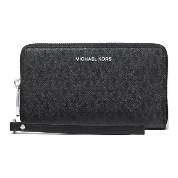 MICHAEL KORS Jet Set Canvas Detail Wallets Clutches Large Size Women's Black