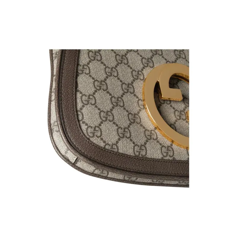GUCCI Blondie Supreme Canvas Handbag Shoulder Bag Small Size Women's Brown-8