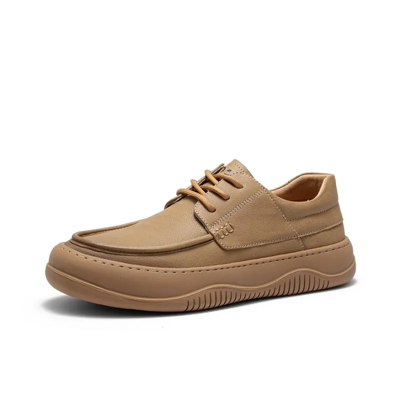 JOSINY Vintage Casual Shoes Low Top Men Khaki-1