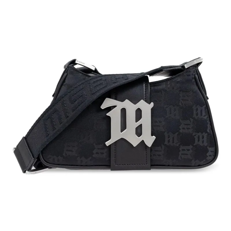 Misbhv Monogram Jacquard Logo Plaque Shoulder Bag-0