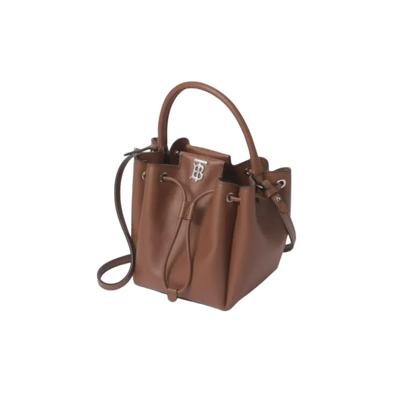 Burberry Leather Bucket Bag, Handbag, Shoulder Bag, Crossbody Bag Regular Women's Tan-1