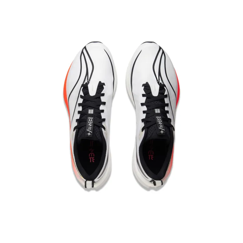LiNing Red Hare 7 Pro Cushioning Slip Resistant Low Top Running Shoes Unisex White Orange-3