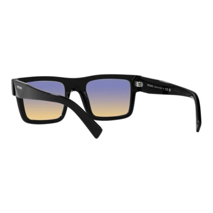 PRADA TR/Memory Plastic Rectangular Sunglasses Men's Black-4