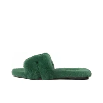 HERMES Oran Sandal Vert Anglais Sherling