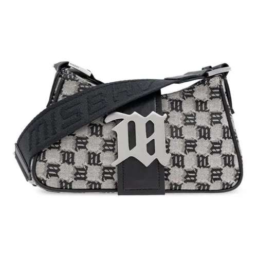 Misbhv Monogram Jacquard Logo Plaque Shoulder Bag