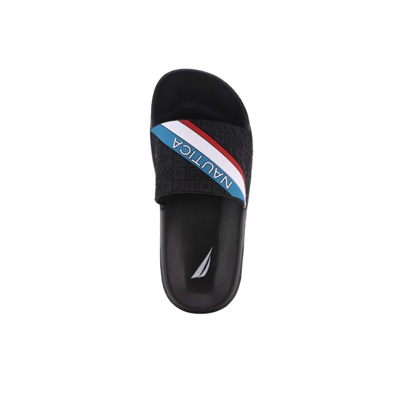 NAUTICA Slip-Resistant Slide Slippers Unisex Black-2