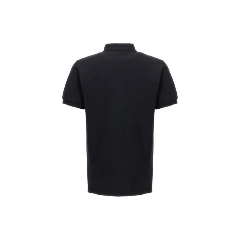 BALLY Logo Embroidered Straight Hem Polo Shirt-1