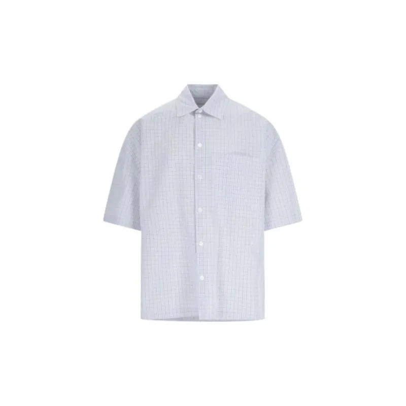 Bottega Veneta Bv Embroidered Check Overshirt-1