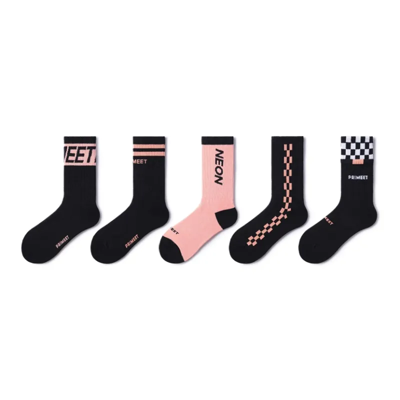 Primeet Mid Calf Socks Fall Unisex 5 Pack-40