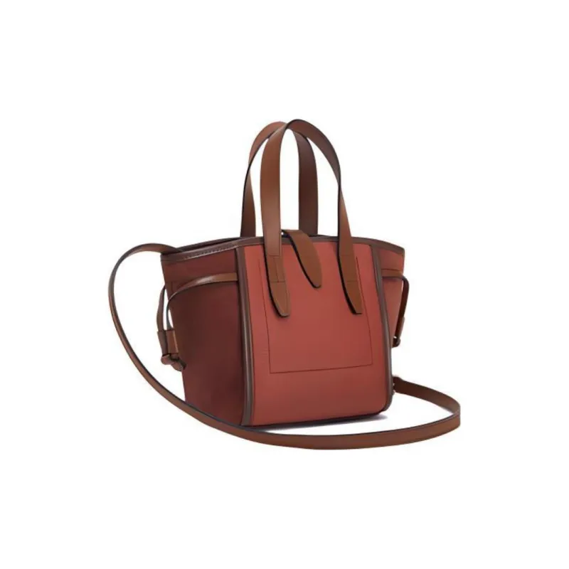 Furla Net Collection Cow Leather Basket Bag Tote Bag Shopping Bag One Shoulder Handbag Mini Women's Hazelnut Multicolor-2