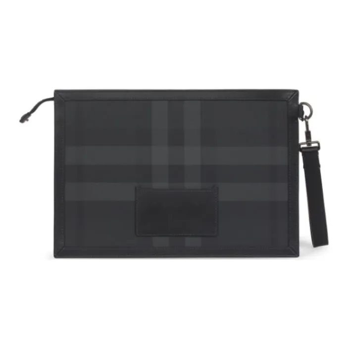 Burberry Leather Wallet Men's Black-3