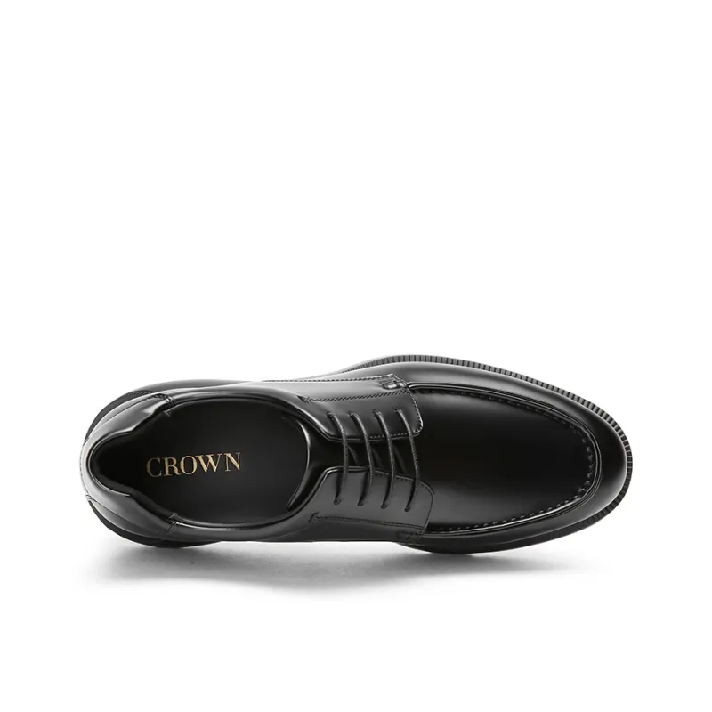 CROWN Men's Casual Shoes Men Low Top Black-2