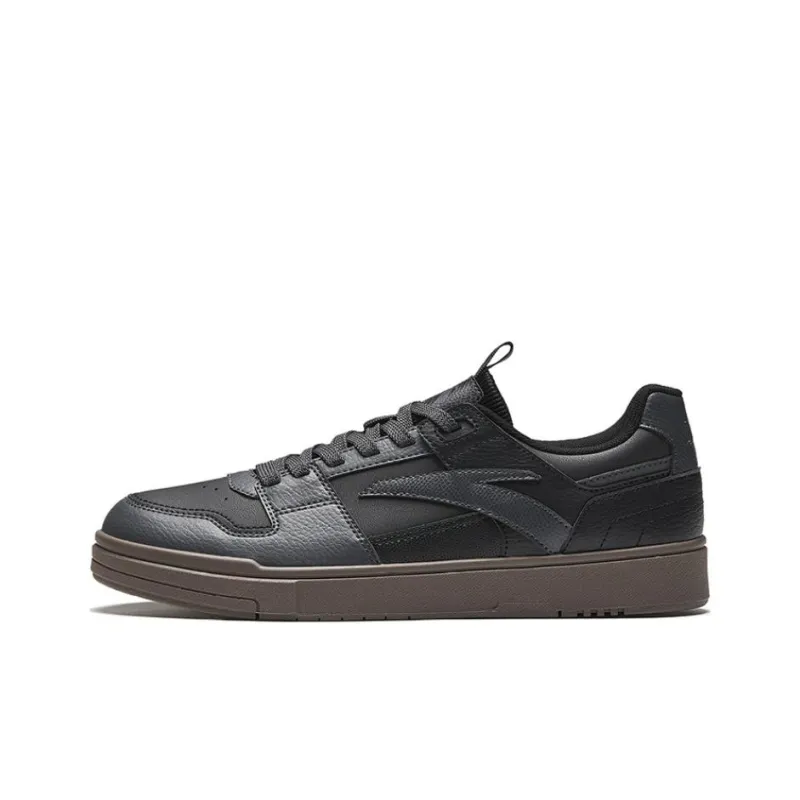 Anta Street Naughty Anti Slip Wear Resistant Low Top Skateboard Shoes Men's Black Gray-0