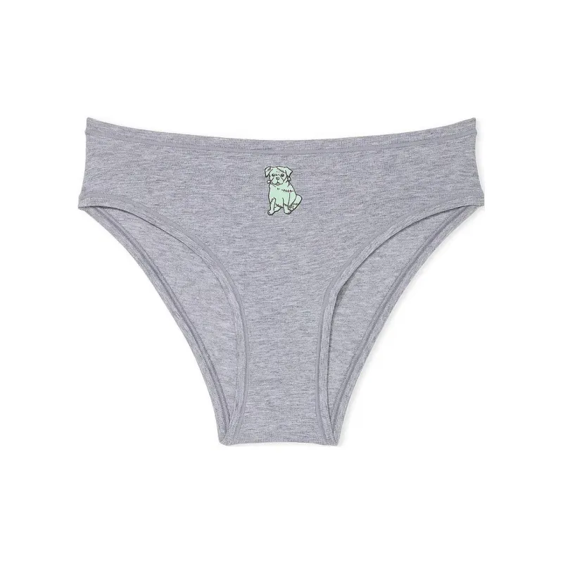 Victoria's Secret PINK Cotton Cheeky Panty / M Hr G H D G Underpants Women's 1 Pack Gray-0