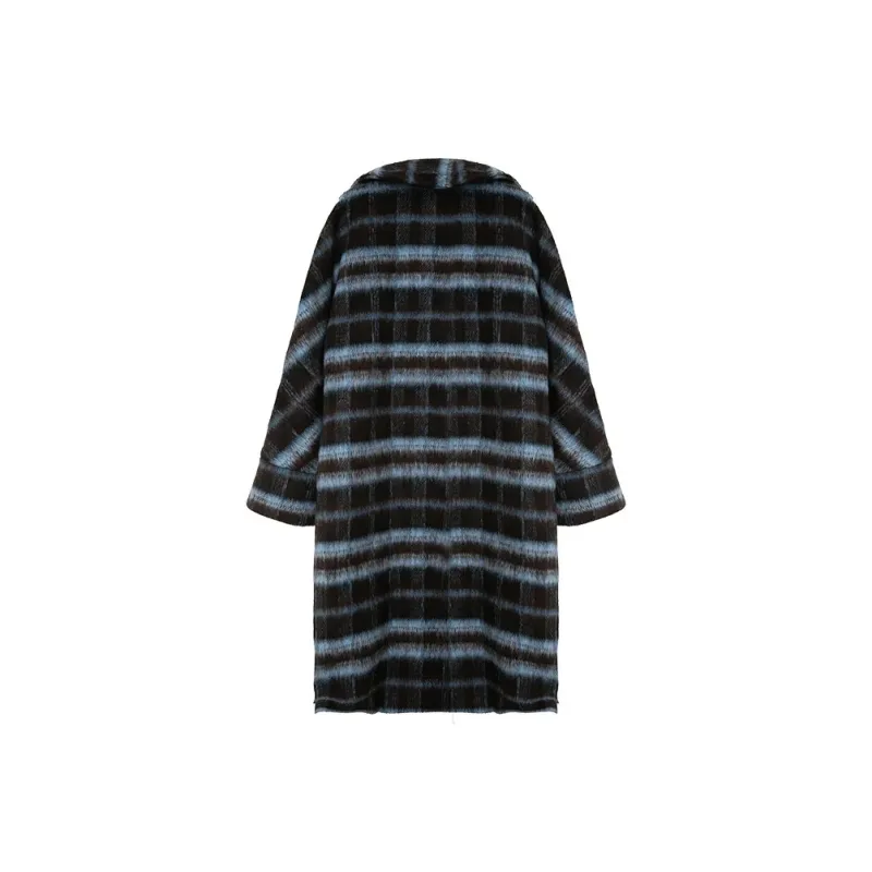 KENLY Velvet feel Coat Women's Plaid-1