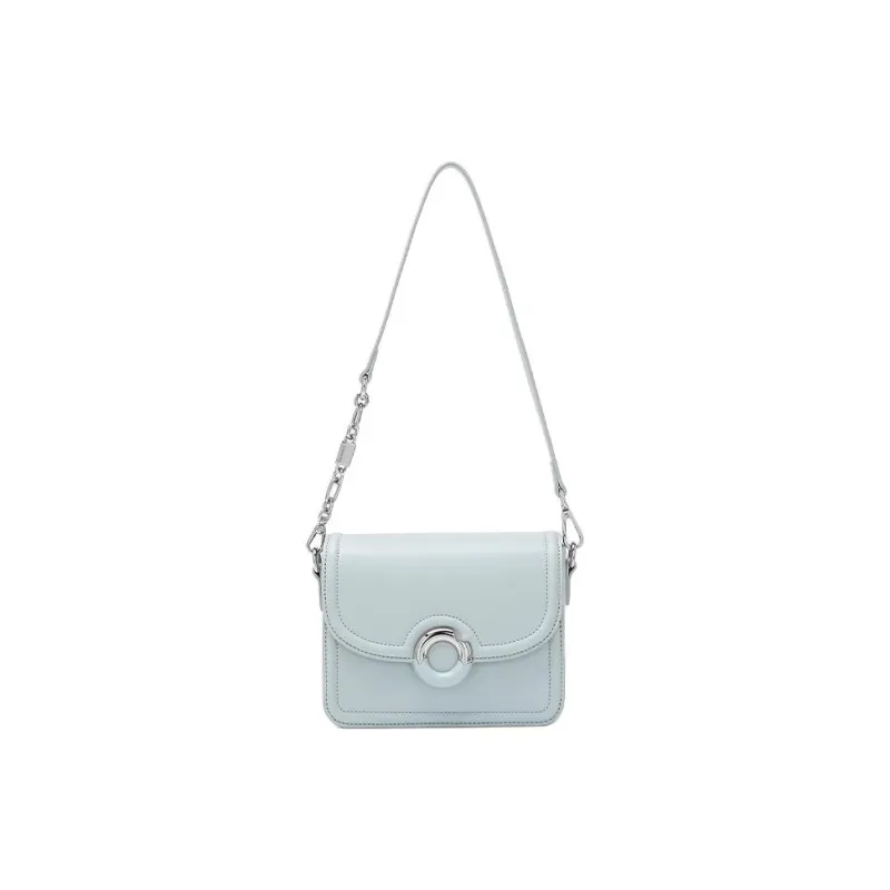 DAPHNE PU Small Square Bag Shoulder Bag Medium Size Women's Ecru/Blue-5