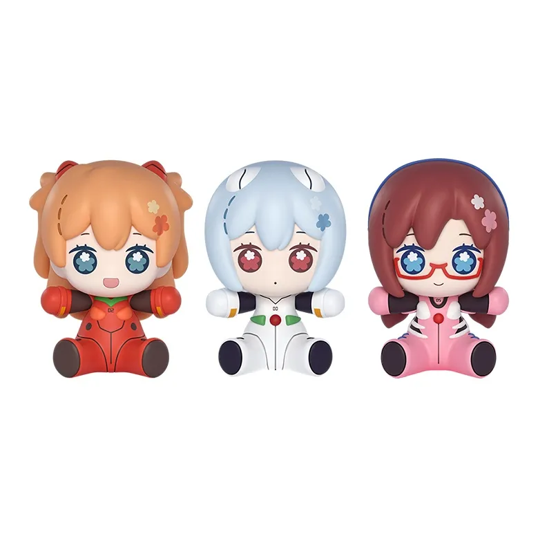 GSC Huggy Good Smile Asuka Langley Soryu/Rei Ayanami/Mari Makinami, Battle Suit Chibi Figures 6.5cm-2