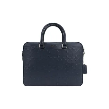COACH Beckett Cow Leather Briefcase, Handbag Large Size Men's Marine Blue