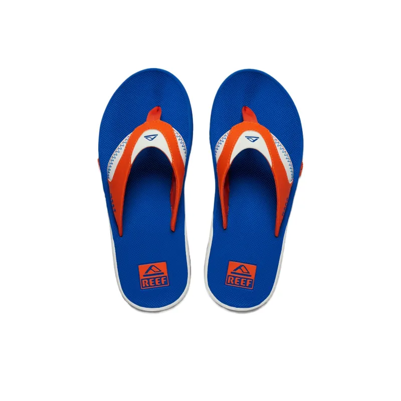 REEF Slip Resistant Abrasion Resistant Flip Flops Men's Orange White Blue-5
