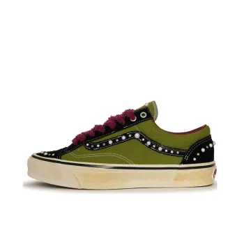 SATOSHI NAKAMOTO x Vans Old Skool Anti Slip And Wear Resistant Lightweight Low Top Skateboard Shoes Unisex Green