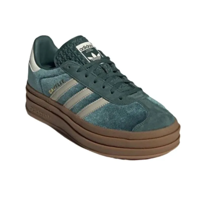 Adidas Gazelle Bold Mineral Green Velvet Women's-3