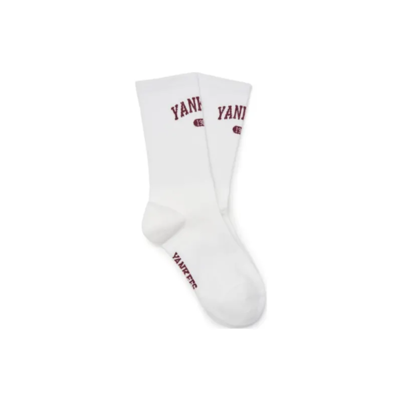 MLB New York Yankees Mid Calf Socks Unisex 1 Pack White-1
