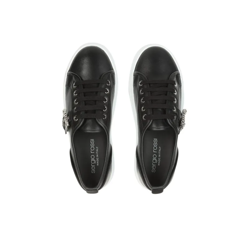 SERGIO ROSSI SR Twenty Low-Top Skateboard Shoes Women's Black-3