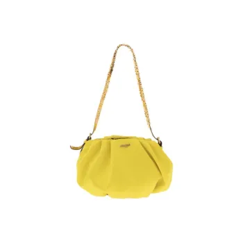 MOSCHINO Viscose Blended With Silk Handbag Shoulder Bag Women's Yellow