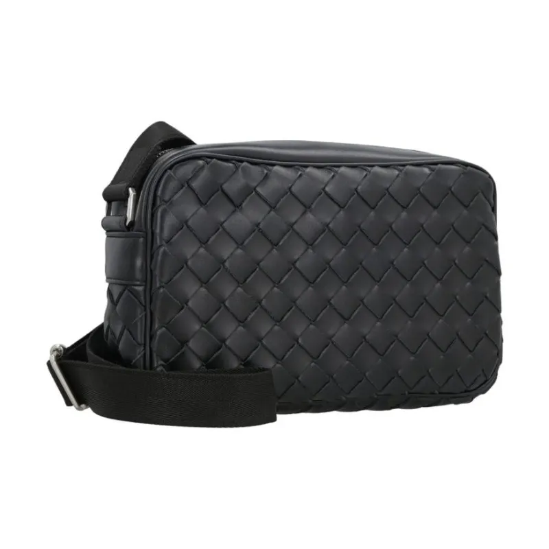 Bottega Veneta Classic Camera Bag Intrecciato Black-6