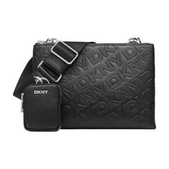 DKNY Polyurethane Shoulder Bag Crossbody Bag Women's Black