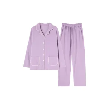 MADALLO Pajama Set Autumn And Winter Season Women's Purple