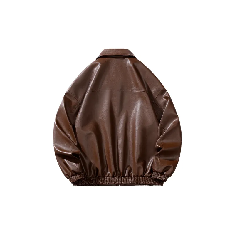 H.V.G.A Leather Jacket Unisex Black-11