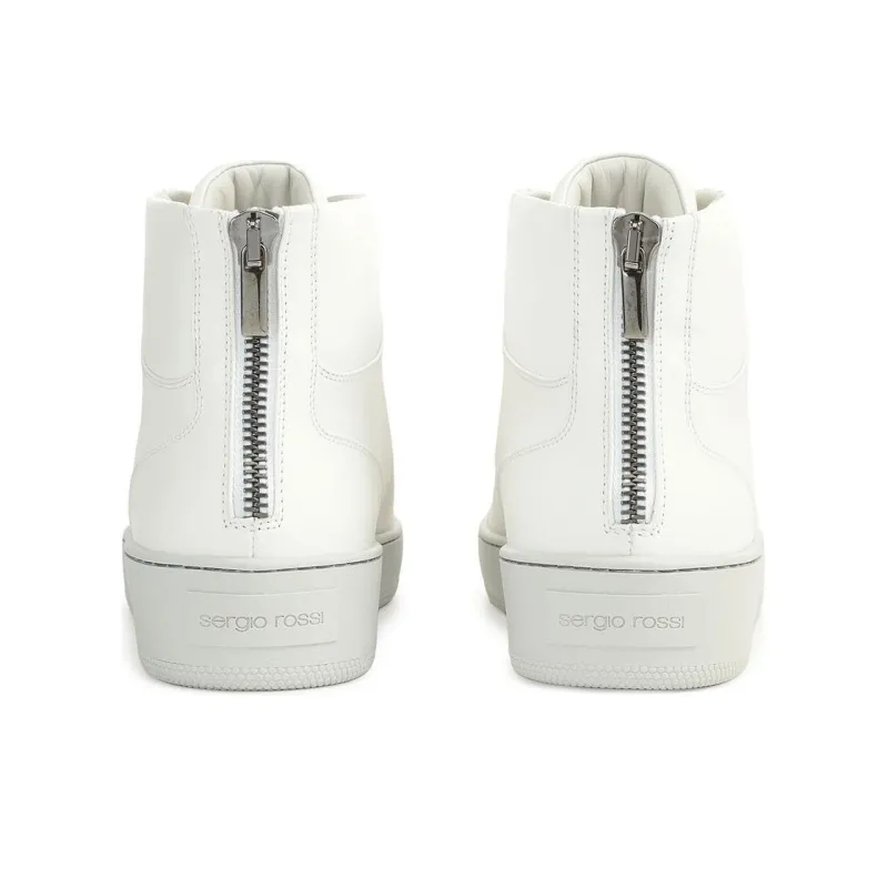 SERGIO ROSSI Sr1 Addict High-Top Skateboard Shoes Men White-4