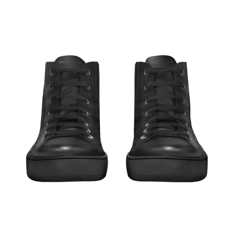 SERGIO ROSSI Sr1 Addict High-Top Skateboard Shoes Men Black-3
