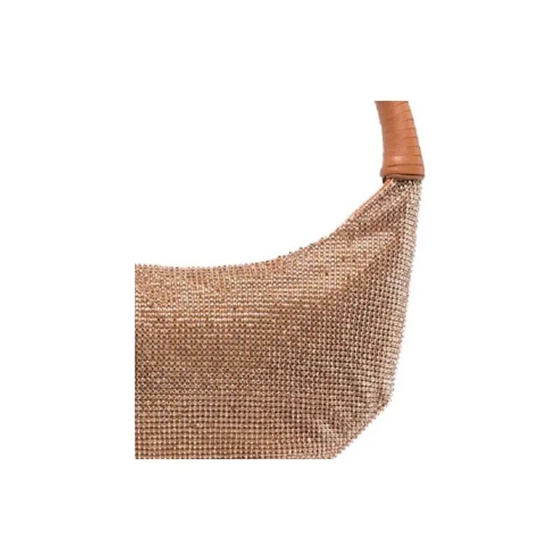 Staud Metal Glass Crescent Bag One Shoulder Handbags Women's Bronze-2