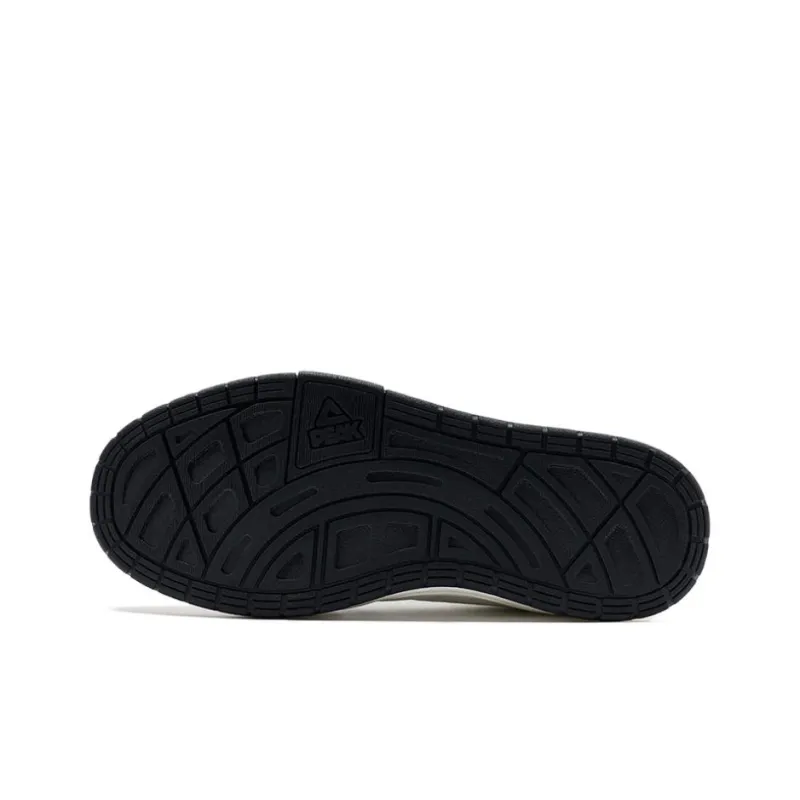 PEAK Classic Heritage Wear Resistant Slip Resistant Mid Top Skateboard Shoes Women's White Black-4