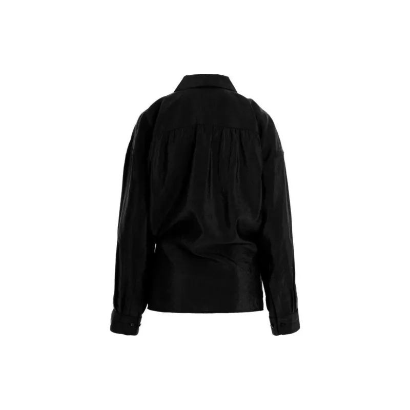 Lemaire Twisted Shirt 'Black'-1