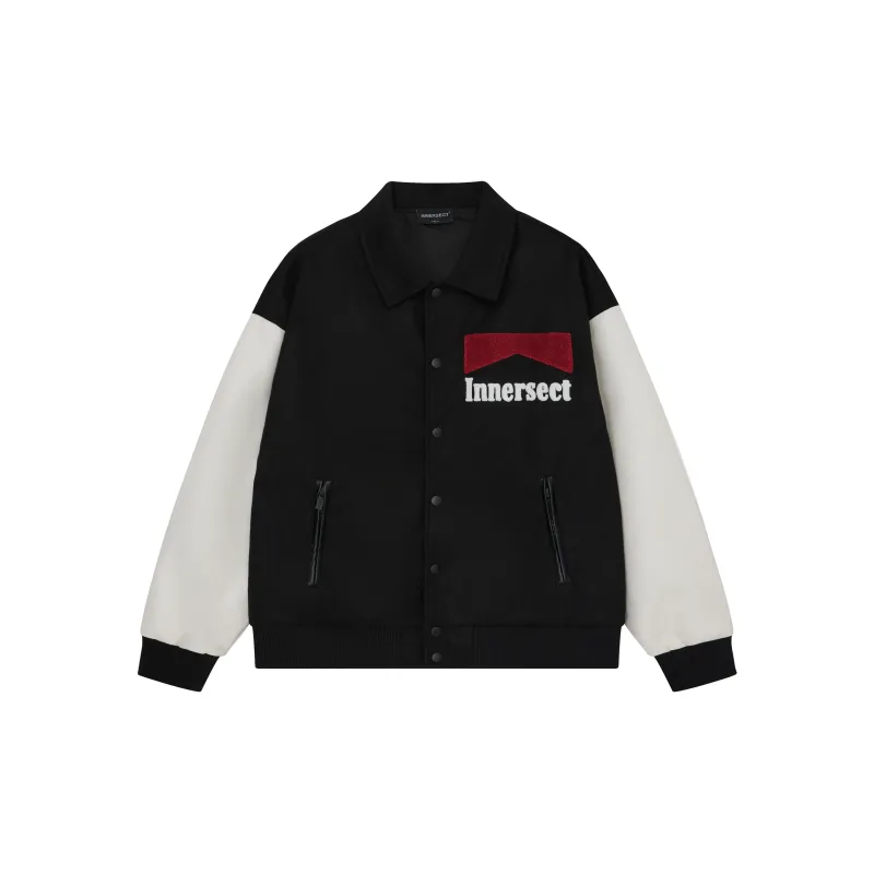 INNERSECT 24FW Fall And Winter Baseball Jacket Unisex Black-1