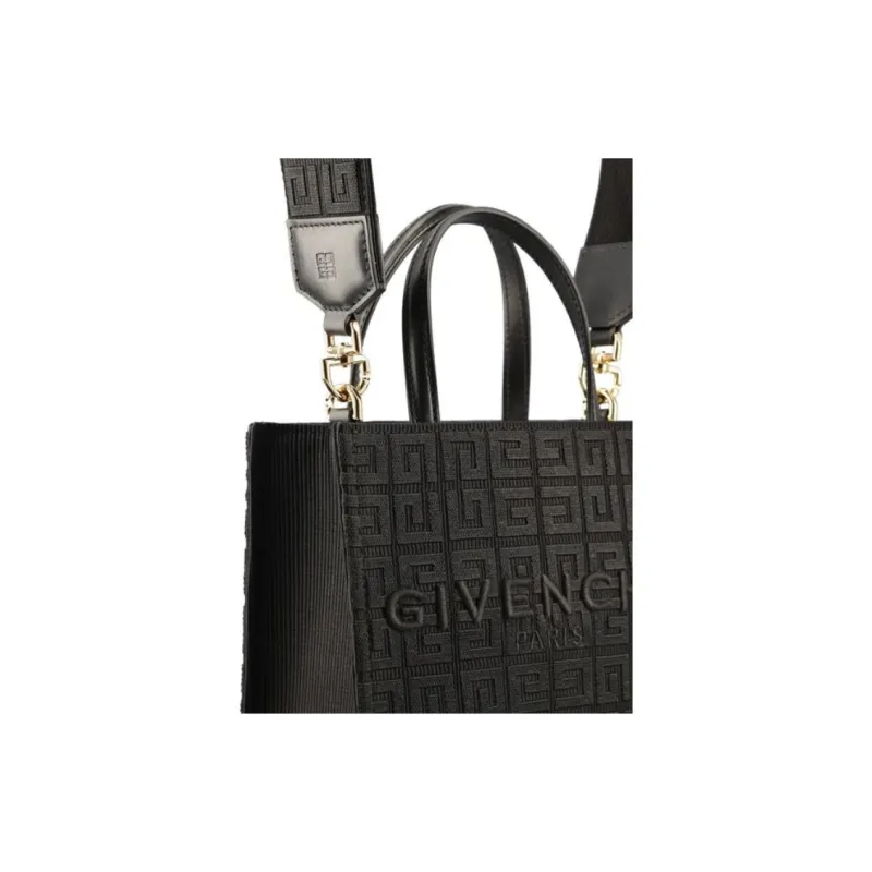 GIVENCHY G Tote Cotton And Acrylic Blend Tote Bag Shopping Bag Shoulder Bag Crossbody Bag Handbag Mini Women's Black-6