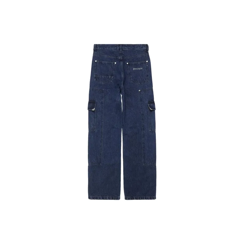 PALM ANGELS Frame Straight leg Cargo Jeans-1
