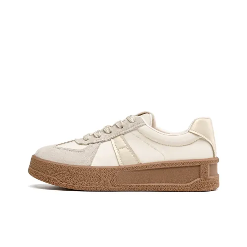 EBLAN Low Top Skateboard Shoes Women's Beige