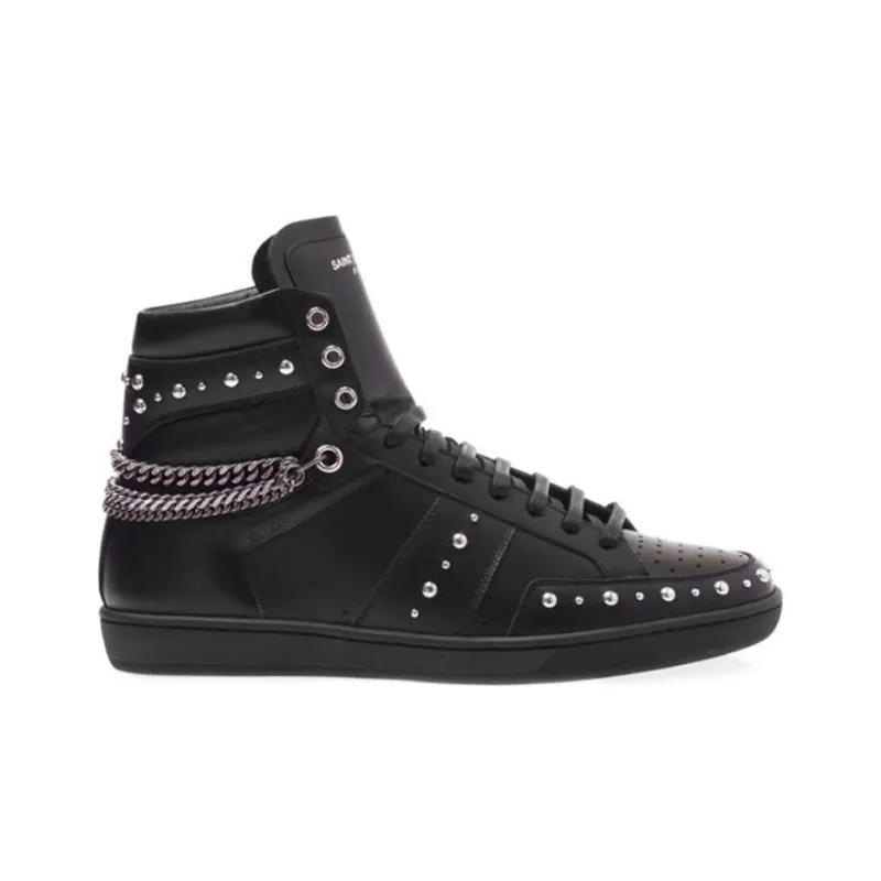 SAINT LAURENT Stylish Skateboarding Shoes Men's Black-1